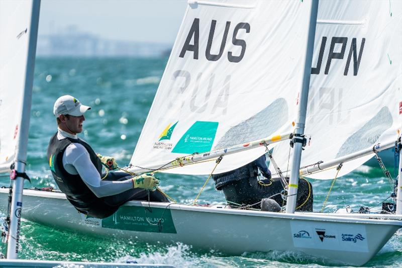 Australian Sailing Team's Matt Wearn - 2020 Sail Melbourne International, day 5 photo copyright Beau Outteridge taken at Royal Brighton Yacht Club and featuring the ILCA 7 class