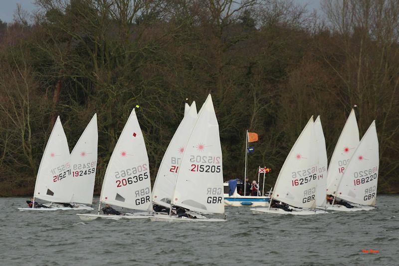 Start of the Laser fleet on week 5 of the Alton Water 2020 Fox's Chandlery & Anglian Water Frostbite Series - photo © Tim Bees