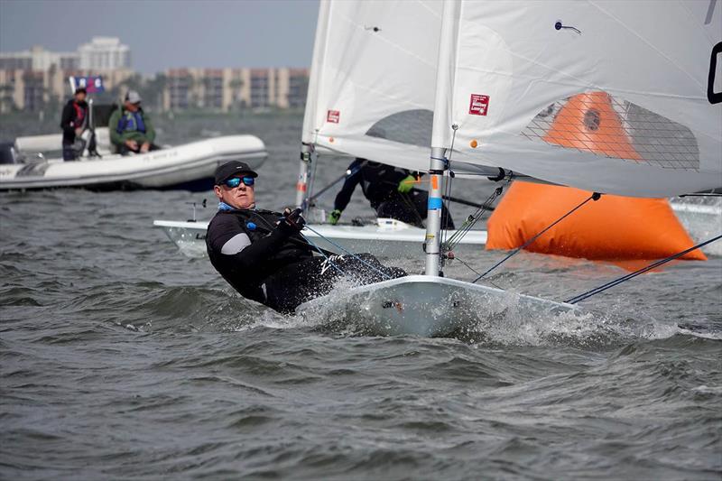 Chris Ellyatt during the Laser Masters Midwinters East in Florida
