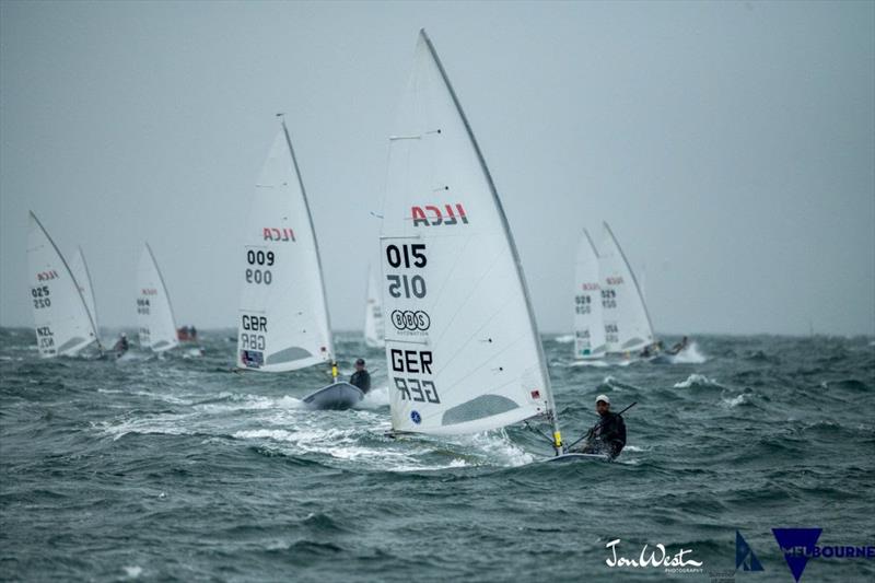 Philipp Buhl (GER) leads the ILCA Laser Standard Men's World Championship photo copyright Jon West Photography taken at Sandringham Yacht Club and featuring the ILCA 7 class