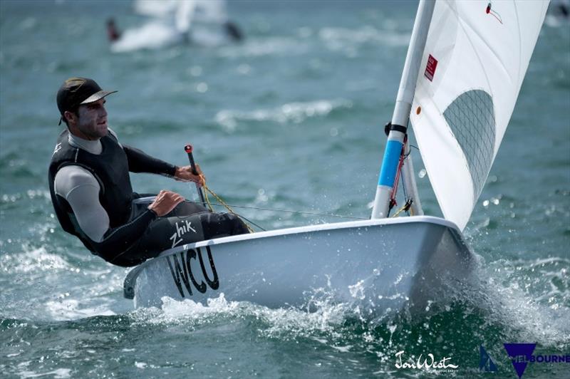 Charlie Buckingham at the 2020 ILCA Men's Laser Standard World Championships photo copyright Jon West Photography taken at Sandringham Yacht Club and featuring the ILCA 7 class