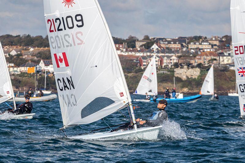 Ben Flower in the UKLA Noble Marine ILCA7 Autumn Qualifier photo copyright Georgie Altham / www.facebook.com/galthamphotography taken at Weymouth & Portland Sailing Academy and featuring the ILCA 7 class