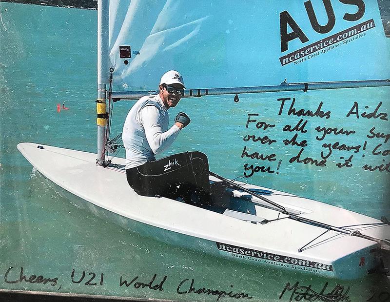 Mitch Kennedy under 21 World Champion Laser Radial that Finglas coached  photo copyright Adrian Finglas taken at Royal Queensland Yacht Squadron and featuring the ILCA 7 class