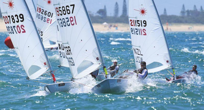 Tim Law on his way to victory at the Masters Austrailian Nationals 2018 photo copyright Nic Douglass / www.AdventuresofaSailorGirl.com taken at  and featuring the ILCA 7 class