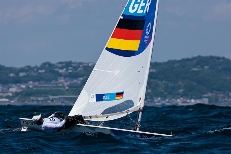 Philipp Buhl (GER) on Tokyo 2020 Olympic Sailing Competition Day 5 photo copyright Sailing Energy / World Sailing taken at  and featuring the ILCA 7 class
