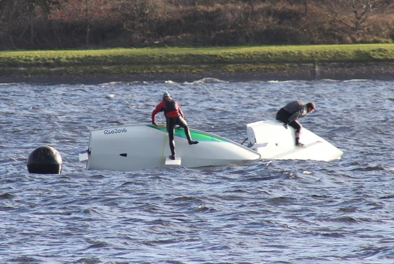 Megan Hardiman and Richard Baker during the 2021 Bartley Beast photo copyright Josh Oats & Pete Anstey taken at Bartley Sailing Club and featuring the ILCA 7 class