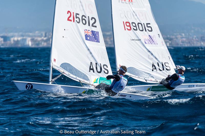 Luke Elliott & Matt Wearn racing on the ILCA 7 at Princess Sofia Regatta photo copyright Beau Outteridge / Australian Sailing Team taken at Club Nàutic S'Arenal and featuring the ILCA 7 class