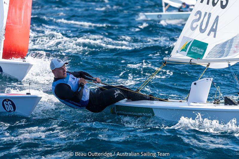 Finn Alexander racing on the ILCA 7 at Princess Sofia Regatta photo copyright Beau Outteridge / Australian Sailing Team taken at Club Nàutic S'Arenal and featuring the ILCA 7 class