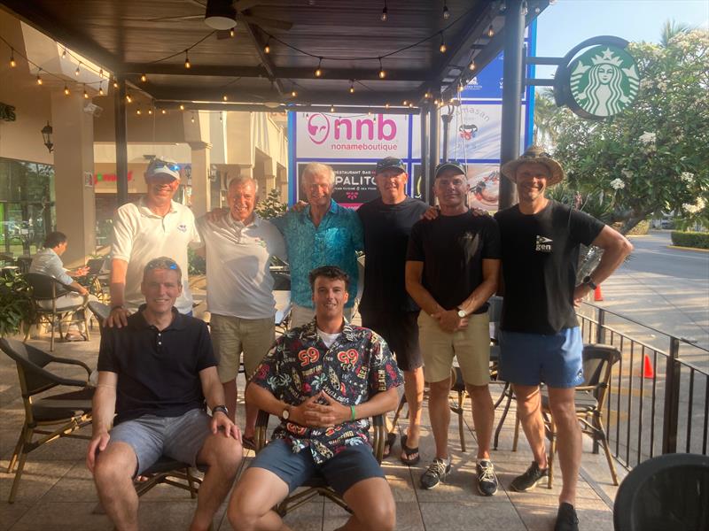 Mark Lyttle, Orlando Gledhill, Mike Hicks, Tim Law, Chris Ellyatt, Guy Noble, Neil Peters and Micky Beckett at the Masters Worlds in Mexico - photo © ILCA