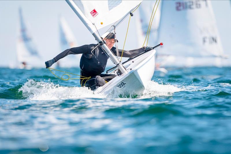 First-class boat handling by overall leader Nik Aaron Willim on the ILCA 7 during Kiel Week photo copyright Sascha Klahn / Kieler Woche taken at Kieler Yacht Club and featuring the ILCA 7 class