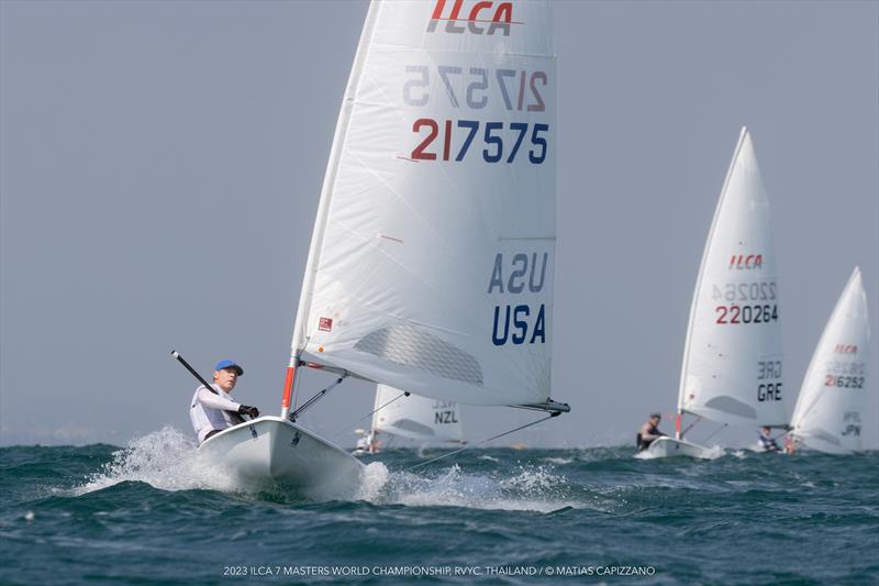 2023 ILCA 7 Masters Worlds Day 1 photo copyright Matias Capizzano / www.capizzano.com taken at Royal Varuna Yacht Club and featuring the ILCA 7 class