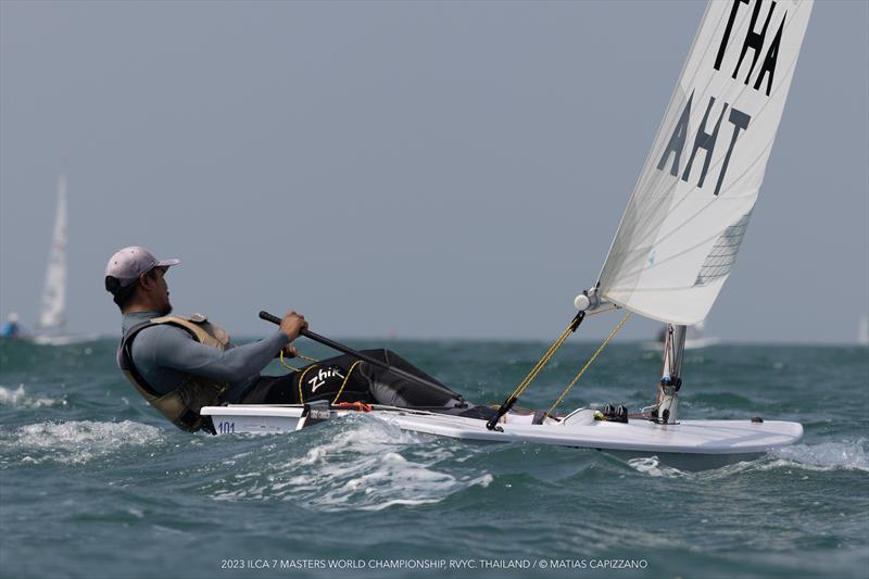 2023 ILCA 7 Masters Worlds Day 3 photo copyright Matias Capizzano / www.capizzano.com taken at Royal Varuna Yacht Club and featuring the ILCA 7 class