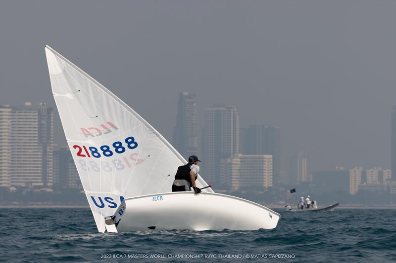 2023 ILCA 7 Masters Worlds Day 4 photo copyright Matias Capizzano / www.capizzano.com taken at Royal Varuna Yacht Club and featuring the ILCA 7 class