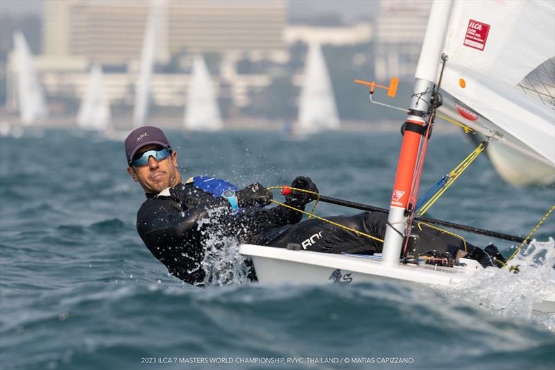 2023 ILCA 7 Masters Worlds Day 5 photo copyright Matias Capizzano / www.capizzano.com taken at Royal Varuna Yacht Club and featuring the ILCA 7 class