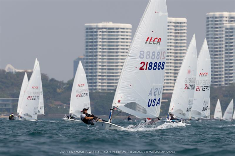 2023 ILCA 7 Masters Worlds Day 6 photo copyright Matias Capizzano / www.capizzano.com taken at Royal Varuna Yacht Club and featuring the ILCA 7 class