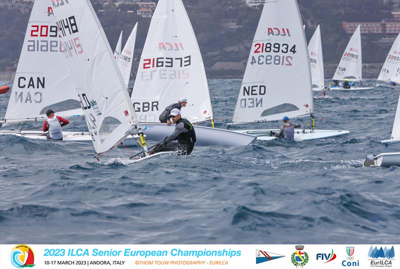 ILCA European Championships day 3 photo copyright Thom Touw Photography / EurILCA taken at Circolo Nautico Andora and featuring the ILCA 7 class