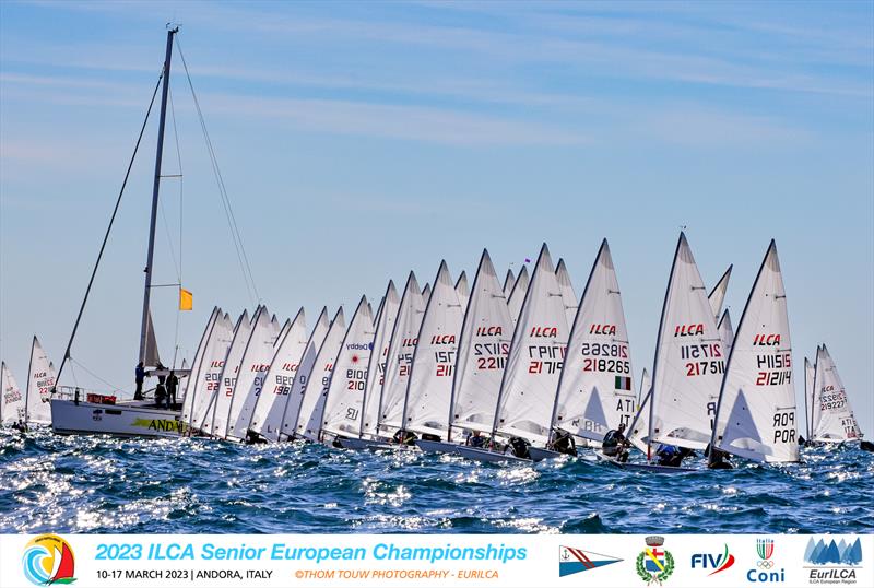 ILCA European Championships day 5 photo copyright Thom Touw Photography / EurILCA taken at Circolo Nautico Andora and featuring the ILCA 7 class