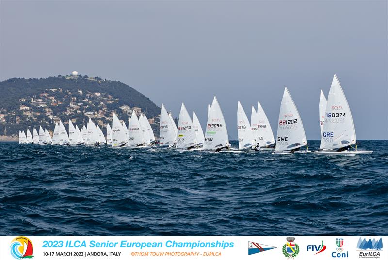 ILCA European Championships day 6 photo copyright Thom Touw Photography / EurILCA taken at Circolo Nautico Andora and featuring the ILCA 7 class