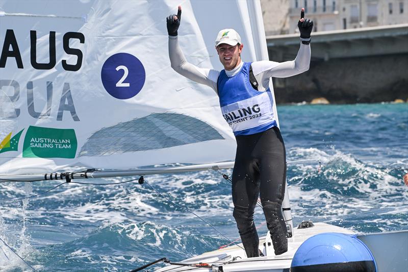 Matt Wearn (AUS) wins ILCA 7 gold at the Paris 2024 Olympic Test Event - photo © World Sailing