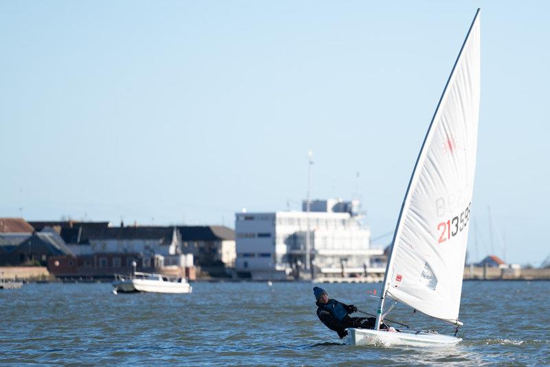 Keith Gilmore - third week of the RCYC Snow Globe photo copyright Petru Balau Sports Photography / sports.hub47.com taken at Royal Corinthian Yacht Club, Burnham and featuring the ILCA 7 class