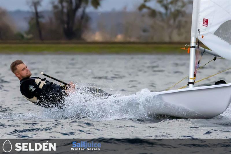 Ben Flower finishes 4th in the Datchet Flyer 2023 photo copyright Tim Olin / www.olinphoto.co.uk taken at Datchet Water Sailing Club and featuring the ILCA 7 class