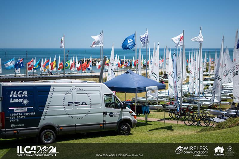 Day 1 of the Masters Worlds was delayed due to light winds - 2024 ILCA Masters World Championships - photo © Harry Fisher, Down Under Sail
