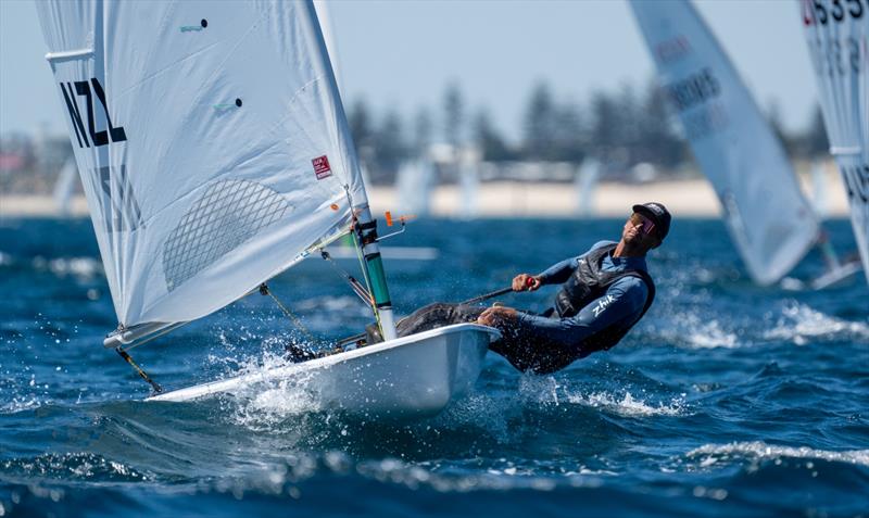 New Zealand's Luke Deegan has a strong lead in the ILCA 7 Apprentice fleet photo copyright Harry Fisher / Down Under Sail taken at Adelaide Sailing Club and featuring the ILCA 7 class