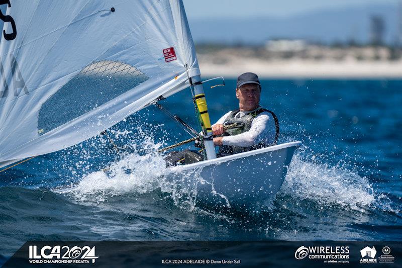 Steve Gunther was dominant in the ILCA 7 Great Grand Masters division - ILCA Masters World Championships at Adelaide photo copyright Harry Fisher / Down Under Sail taken at Adelaide Sailing Club and featuring the ILCA 7 class