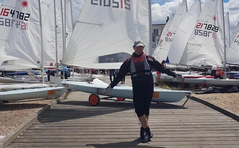 Christian Brewer during the Whitstable YC Easter Regatta photo copyright Steve Gray taken at Whitstable Yacht Club and featuring the ILCA 7 class