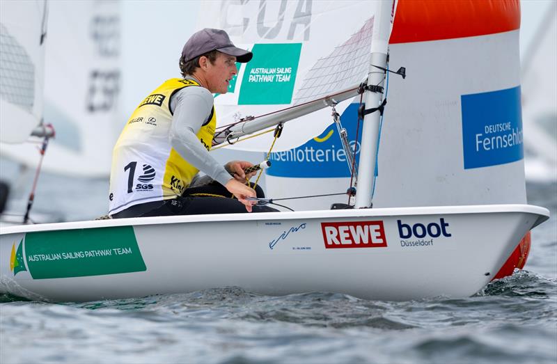The Australian Lawson McAullay, unbeaten at the start of the Kieler Woche, slipped from the podium to sixth place at the ILCA 7 - photo © Felix Diemer / Kieler Woche