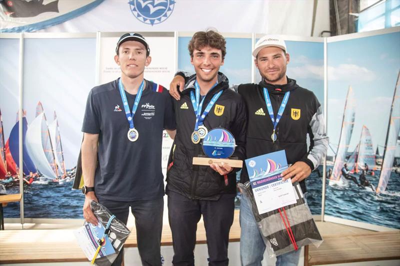 ILCA 7 podium in the EurILCA Europa Cup GER at Warnemünde, Germany - photo © Pepe Hartmann