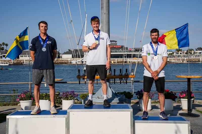 Long Beach Olympic Classes Regatta - ILCA 7:  Gold, Elliot Hanson (GBR), Silver, Michael Beckett (GBR); Bronze, Pavlos Kontdes (CYP) - photo © Simone Staff
