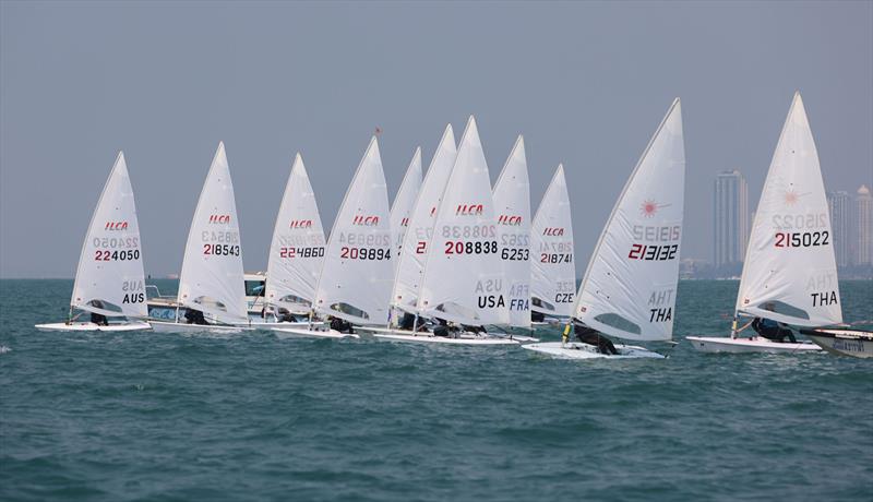 Another ILCA 7 start on day 2 of the Open Masters Championship 2026 photo copyright Henry Weidmann taken at Royal Varuna Yacht Club and featuring the ILCA 7 class