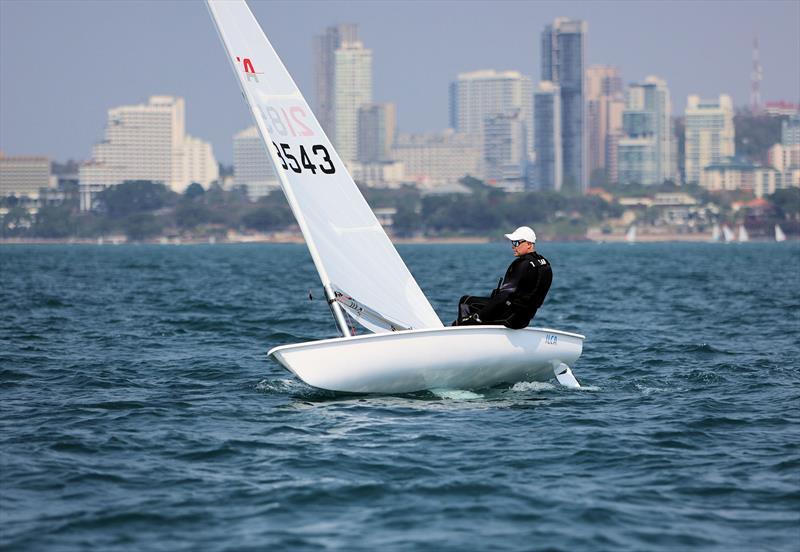 Christian Wiedmann on day 2 of the Open Masters Championship 2026 photo copyright Henry Weidmann taken at Royal Varuna Yacht Club and featuring the ILCA 7 class