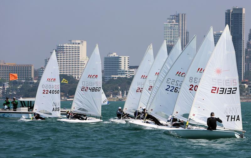 A tight ILCA 7 start on day 3 of the Royal Varuna Yacht Club Open Masters Championship 2026 photo copyright Henry Weidmann taken at Royal Varuna Yacht Club and featuring the ILCA 7 class