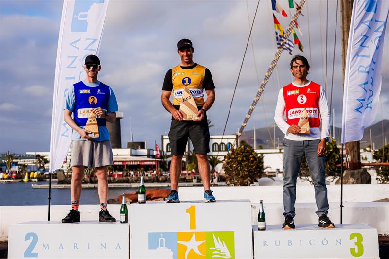 Men's ILCA podium - Lanzarote International Regatta 2026 - photo © Sailing Energy / Lanzarote Sailing Center