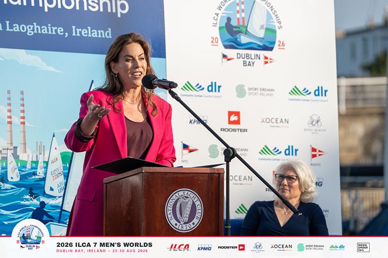 Minister Jennifer Carroll MacNeill - 2026 ILCA 7 Men's World Championship Officially Opens in Dublin Bay - photo © Jordan Roberts / Down Under Sail