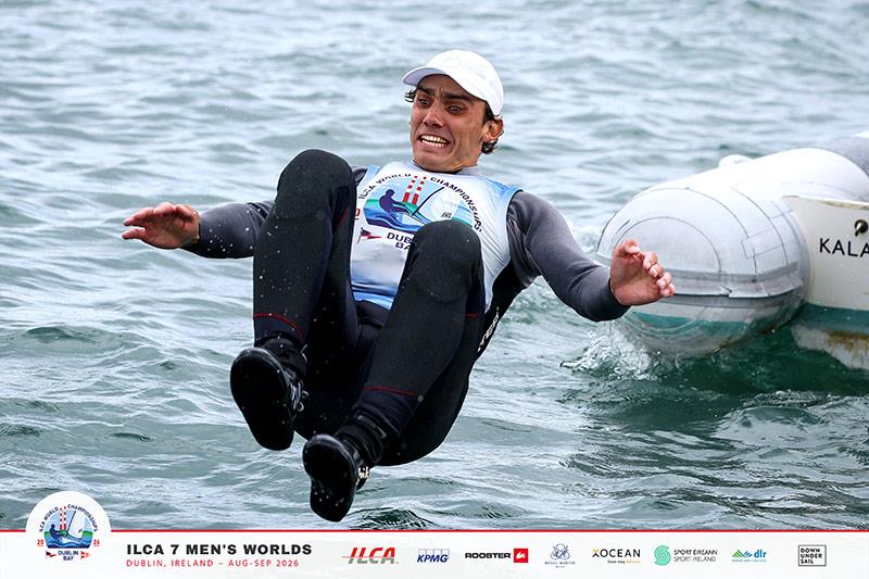 Hungary's Jonatán Vadnai wins the 2026 ILCA 7 Men's World Championship in Dublin Bay photo copyright Jordan Roberts / Down Under Sail taken at Royal St George Yacht Club and featuring the ILCA 7 class