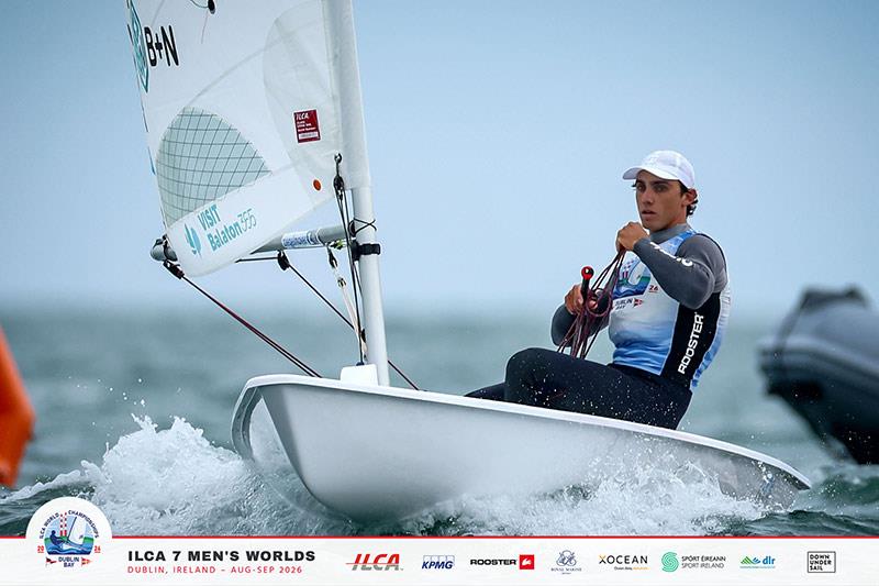 Hungary's Jonatán Vadnai wins the 2026 ILCA 7 Men's World Championship in Dublin Bay photo copyright Jordan Roberts / Down Under Sail taken at Royal St George Yacht Club and featuring the ILCA 7 class
