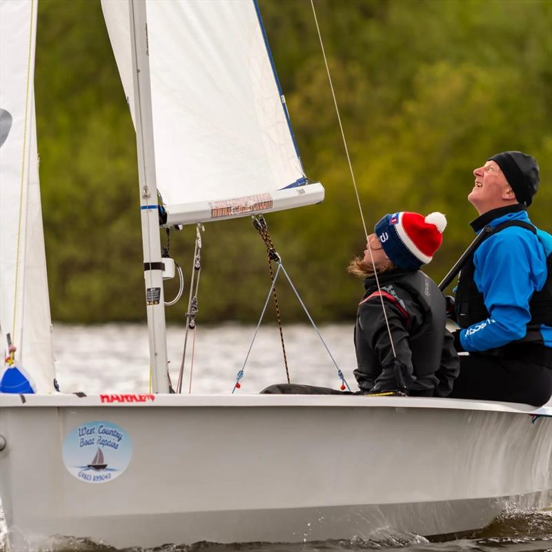 2000 Millennium Series at Weir Wood - 3rd overall Miles Wade and Jaz Turner photo copyright Vince White taken at Weir Wood Sailing Club and featuring the 2000 class