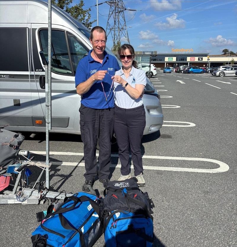 Helen and Andrew Philips reunited with their bags - West Country Boat Repairs 2000 class Millennium Series at Stone SC - photo © Skip Atkins