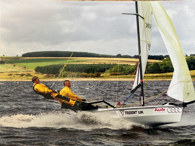 David and Jackie Gebhard sailing their Laser 4000 photo copyright TridentUK taken at  and featuring the 4000 class