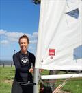 Kate Slade rigs up ahead of the Women and Girls' sailing regatta at Humpybong Yacht Club © Mark Dawson