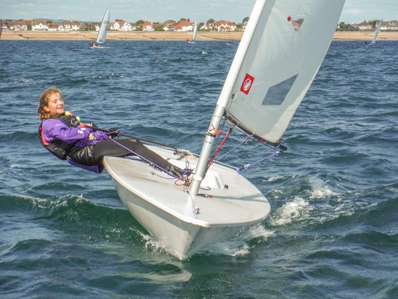 Sophie Bentley was third in the Slow handicap Fleet (West Sussex Schools and Youth Sailing Association Annual Regatta 2015) photo copyright Bill Brooks taken at Felpham Sailing Club and featuring the ILCA 4 class