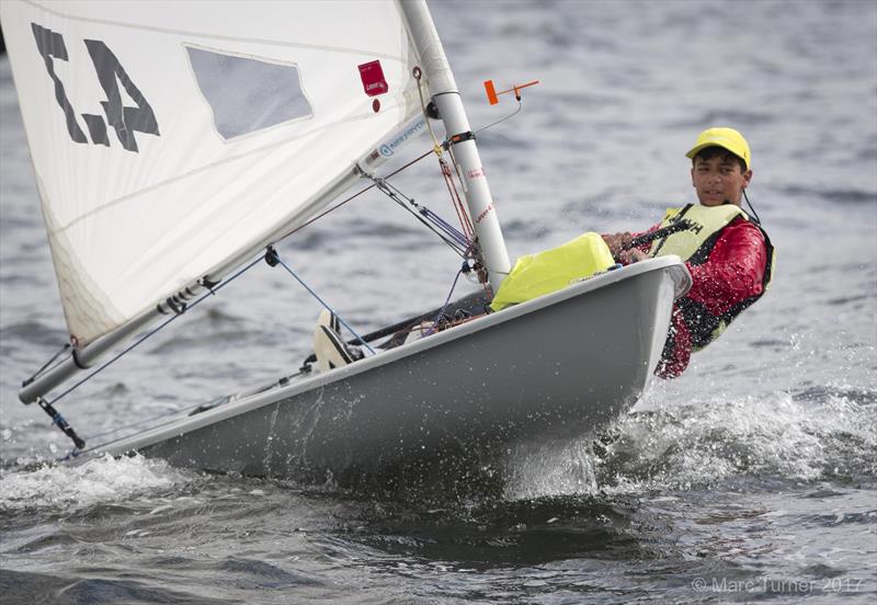 Stuart Khaliq in his Laser 4.7 at the annual Cumbraes Regatta - photo © Marc Turner / PFM Pictures