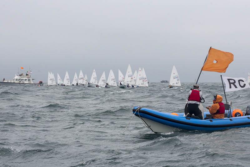 Hong Kong Raceweek 2019. Laser 4.7 start photo copyright RHKYC / Guy Nowell taken at Royal Hong Kong Yacht Club and featuring the ILCA 4 class