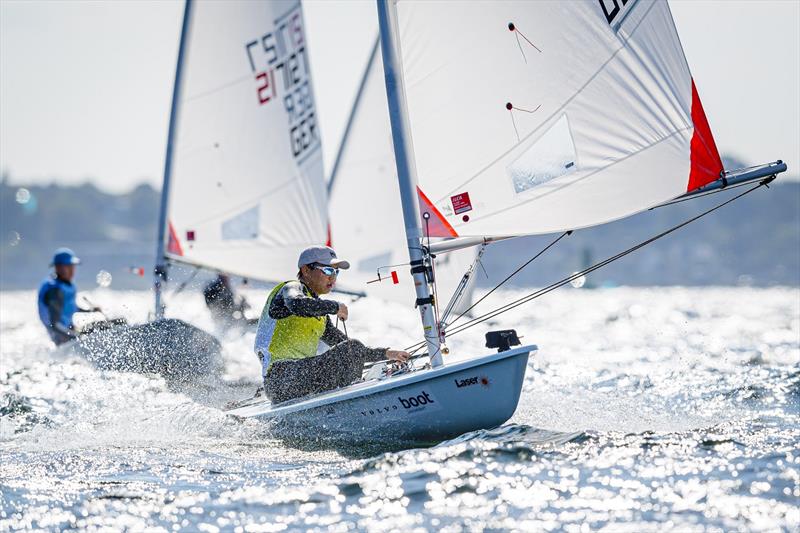 Best ILCA 4 sailor by far so far: Batbold Gruner from Germany - 2021 Kieler Woche Regatta photo copyright Sascha Klahn taken at Kieler Yacht Club and featuring the ILCA 4 class