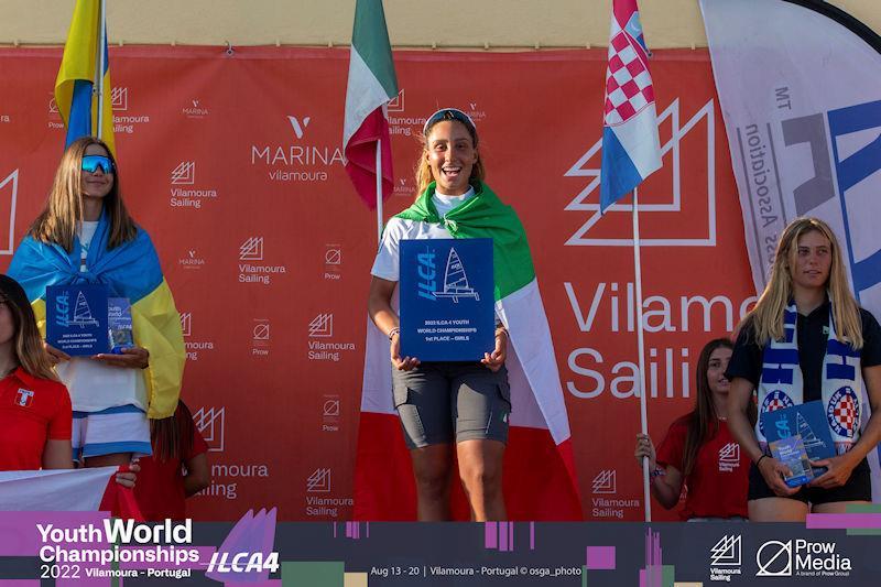 ILCA 4 Youth World Championship at Vilamoura, Portugal - girl's podium - photo © osga_photo / Joao Costa Ferreira