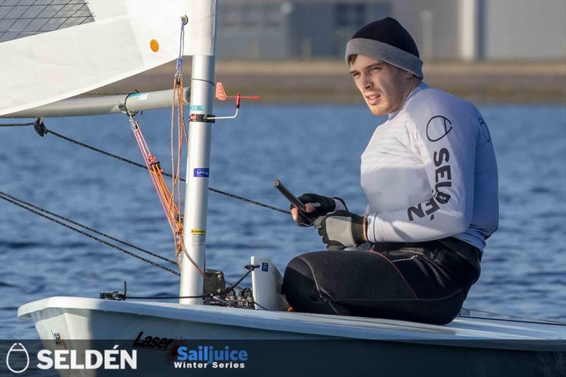 Jamie Blake is second in the Seldén SailJuice Winter Series going into the John Merricks Tiger Trophy photo copyright Tim Olin / www.olinphoto.co.uk taken at Rutland Sailing Club and featuring the ILCA 4 class