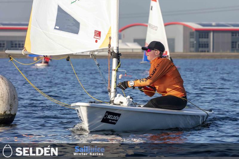 Finlay Cochrane is top junior in the Seldén SailJuice Winter Series going into the John Merricks Tiger Trophy photo copyright Tim Olin / www.olinphoto.co.uk taken at Rutland Sailing Club and featuring the ILCA 4 class